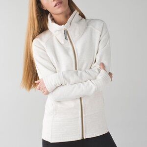 Lululemon Radiant Jacket-Full Zip High Collar Fleece Athletic Jacket- Size 4